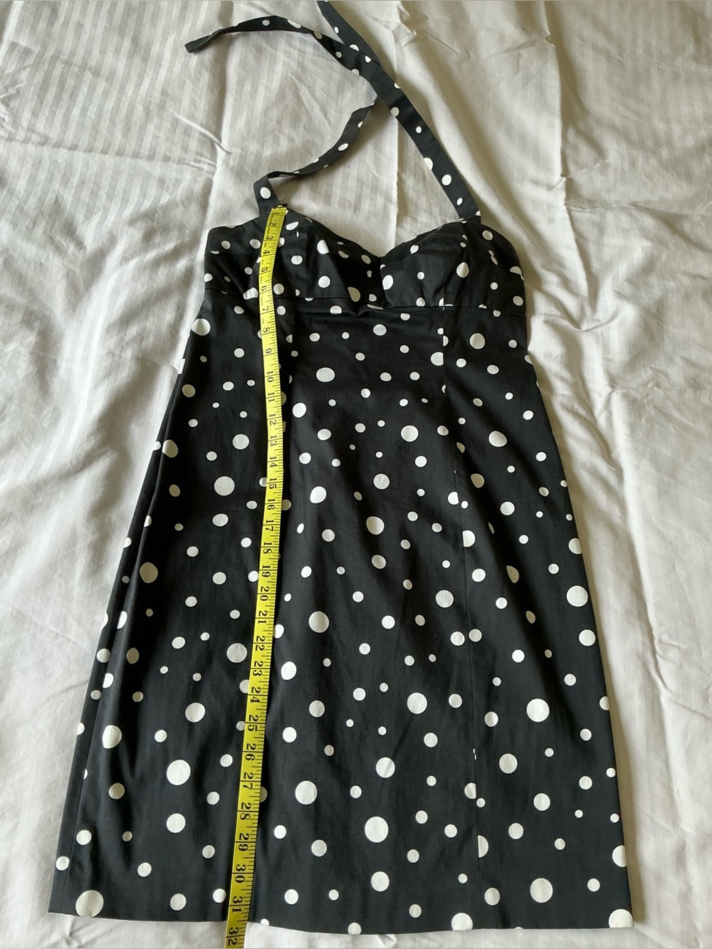 Vintage Nine West Black / White Polka Dot Dress sz 12